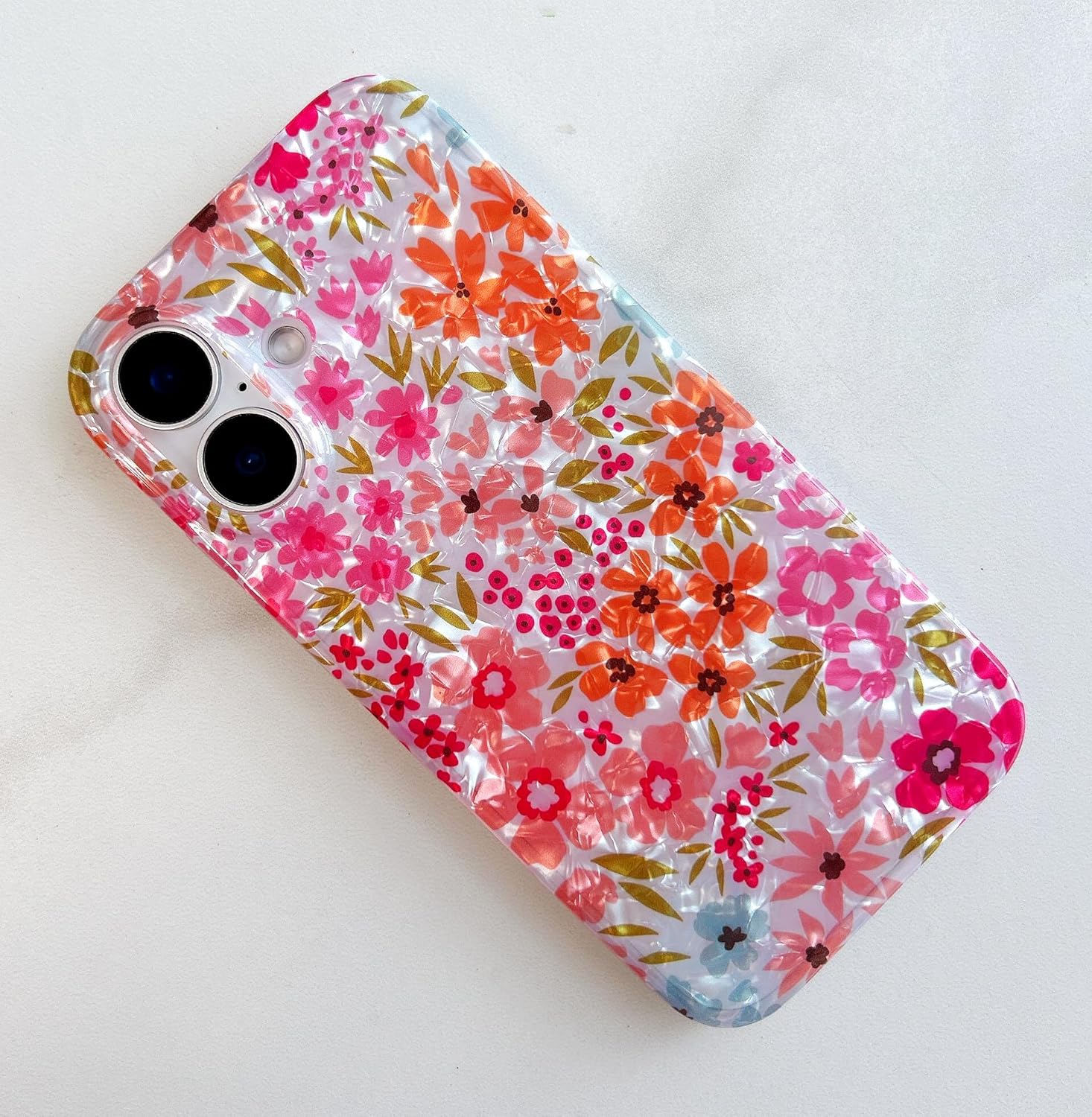 Clear Floral IMD TPU Phone Case