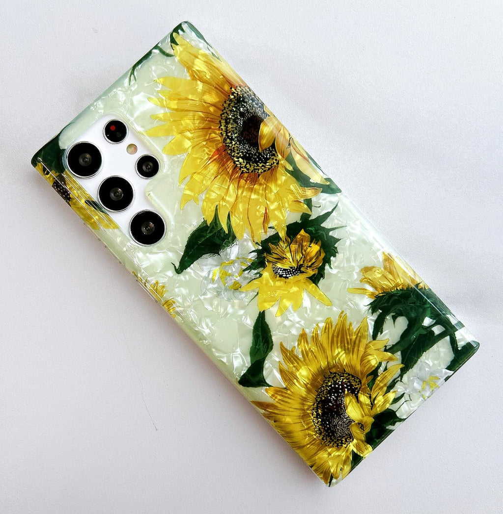 Slim IMD Floral-Pattern TPU Phone Case
