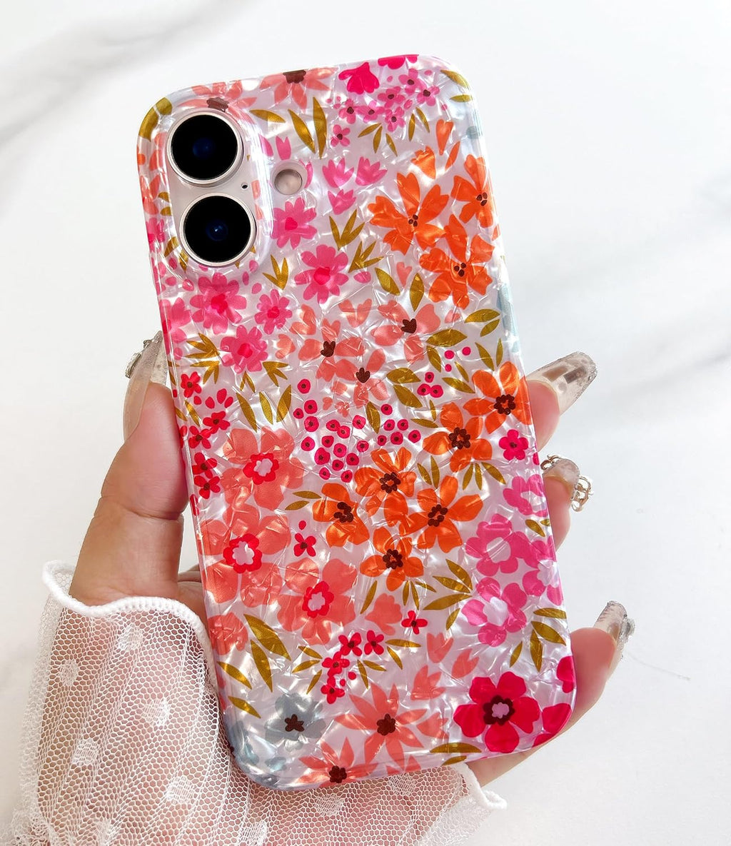 Clear Floral IMD TPU Phone Case
