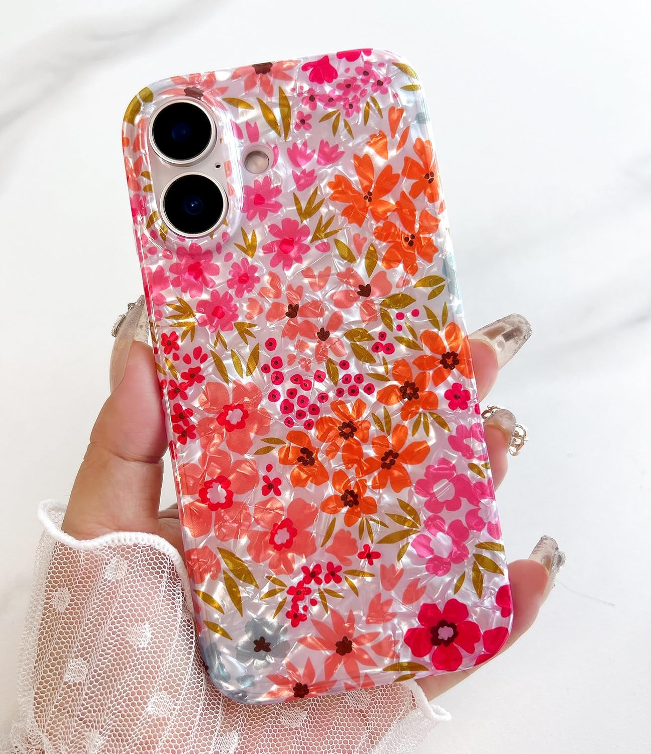 Clear Floral IMD TPU Phone Case